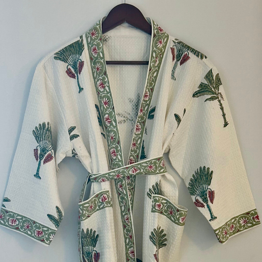 Tropical Tree - Cotton Bathrobe