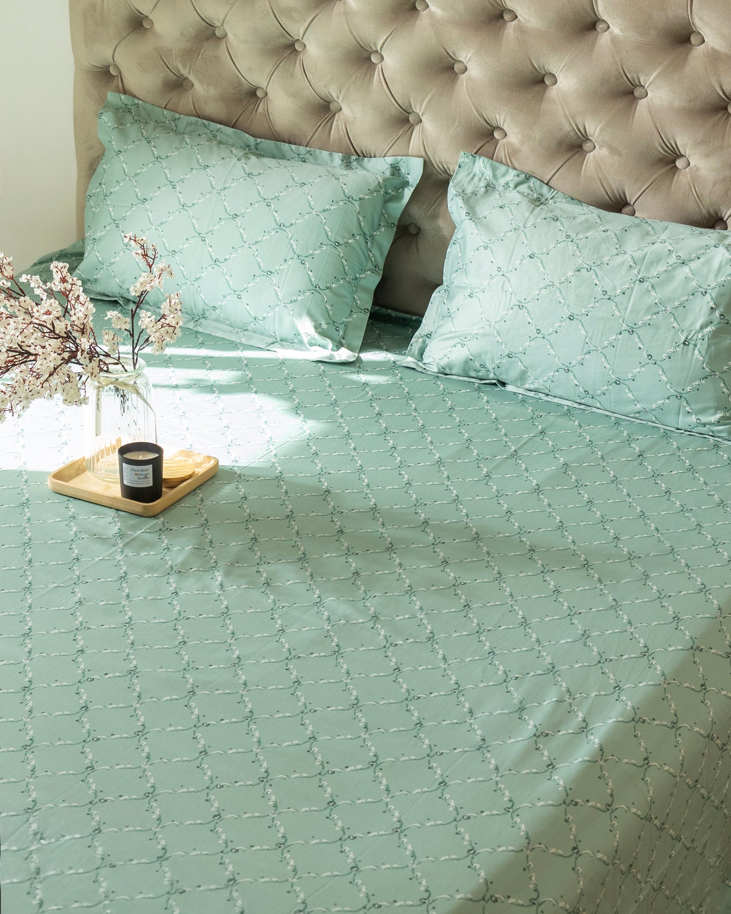 Floral Net 900TC - Percale Bedsheets