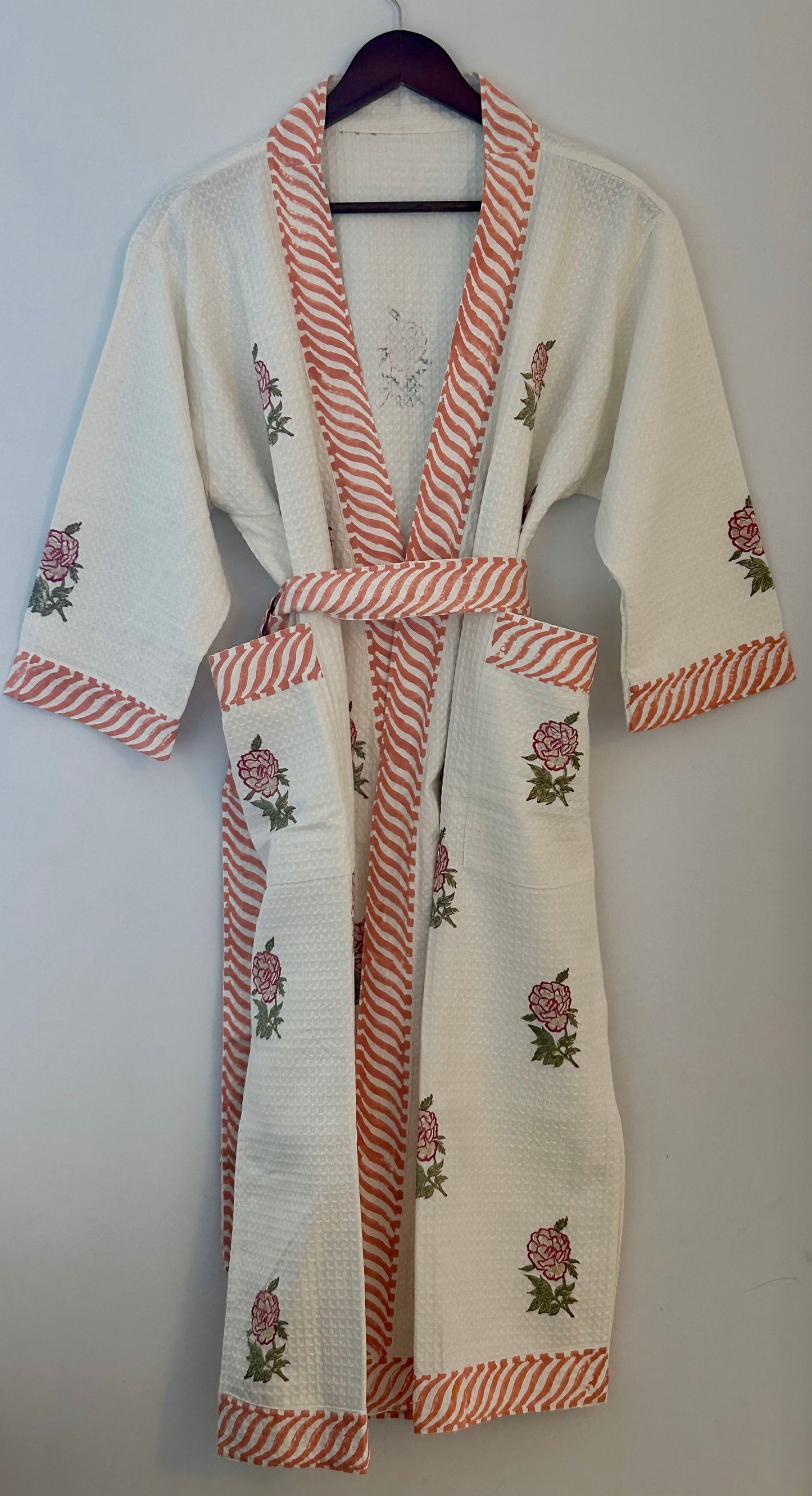 Red Roses - Cotton Bathrobe