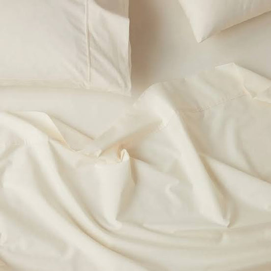 Cream 450TC - Percale Bedsheets