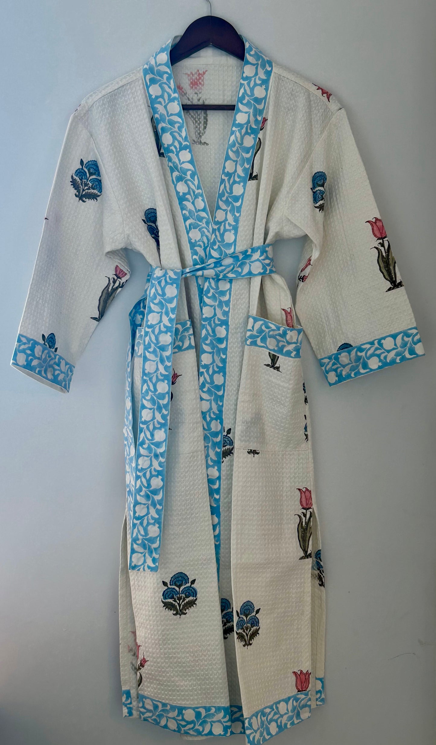 Blue Garden - Cotton Bathrobe