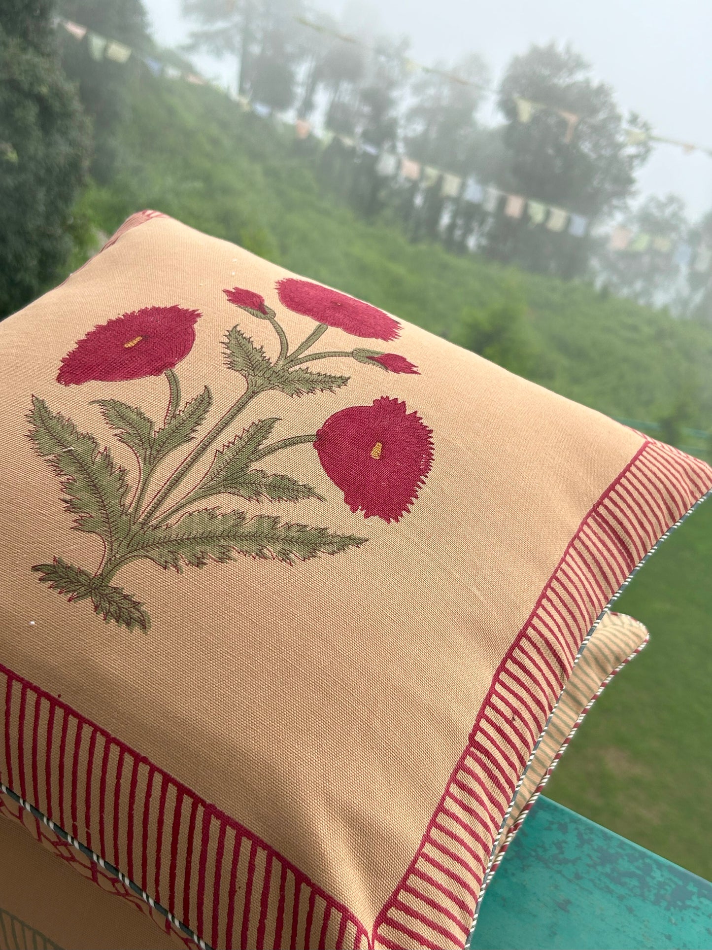 Poppy - Jaipuri Cushion Cover Set of 5