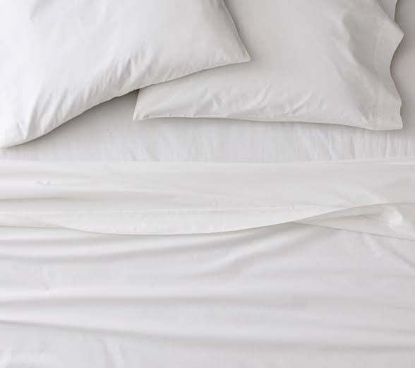 Plain White 450TC - Percale Bedsheets